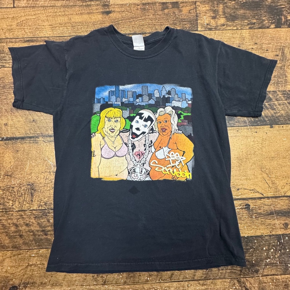 2 Shaggy Dope Graphic T Shirt Men Size Medium Black Keep It Scrubbin ICP Juggalo